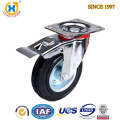 High quality 4 inch Top-plate Rubber Caster Wheel with Brake